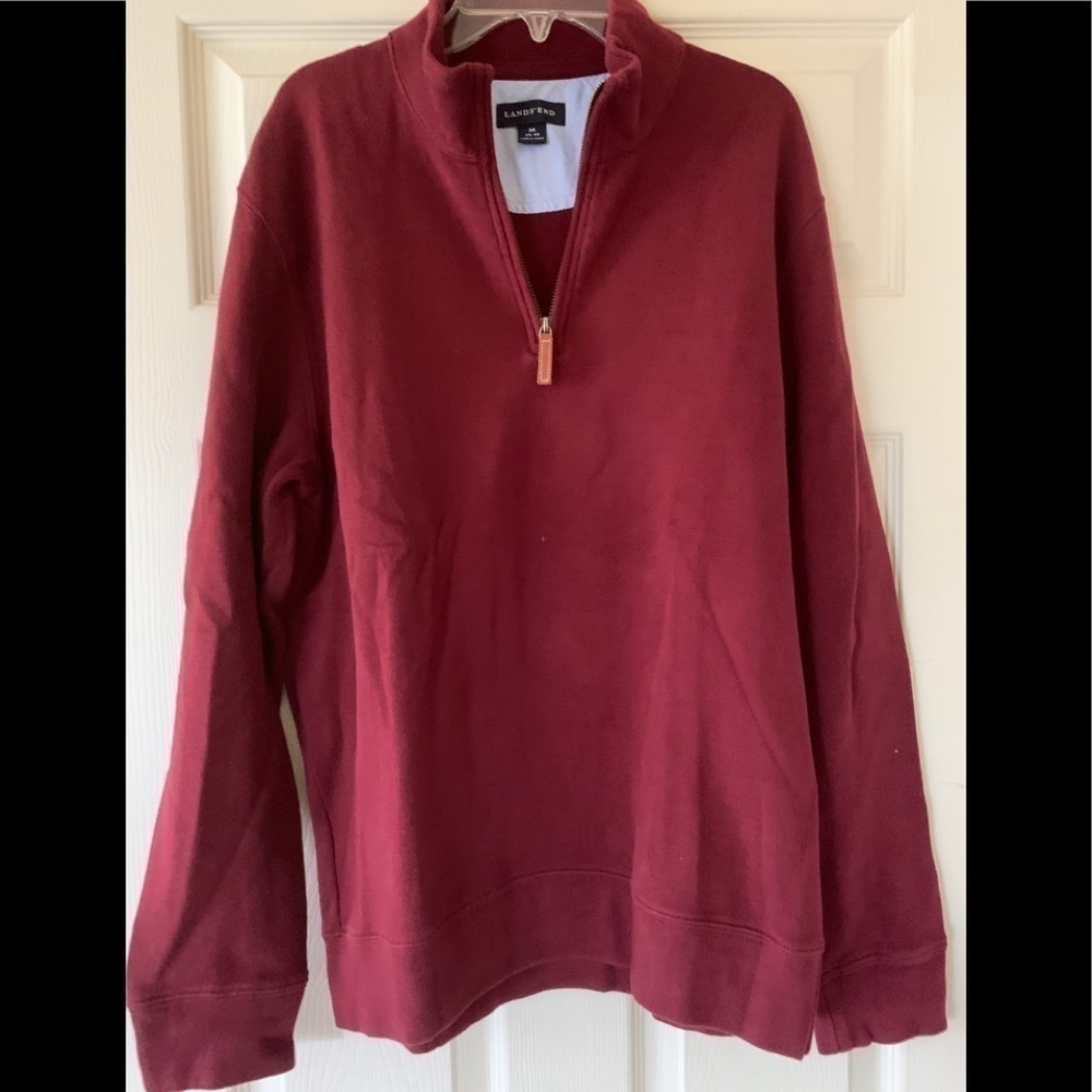 Lands End 1/4 zip sweater sz M